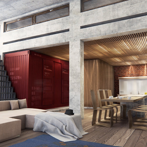 Visualisierung eines modernes Lofts